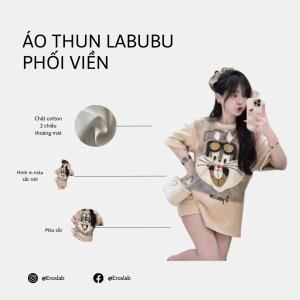 ÁO PHÔNG COTTON 4 CHIỀU MỀM MÁT FORM RỘNG THÊU HÌNH (THỎ ĐEO KÍNH + LOANG ) form rộng DƯỚI 70kg