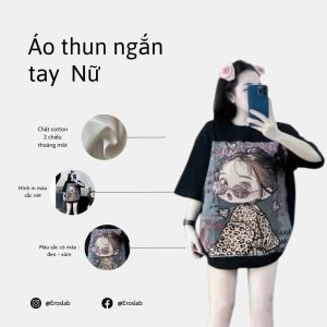 Áo in hình cô gái
