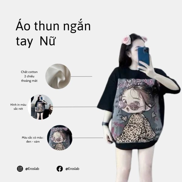 Áo in hình cô gái