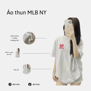 Áo thun nam nữ chữ NY NEW form rộng tay lỡ chất mát