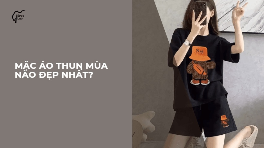 áo thun nữ form rộng phối quần short mùa hè